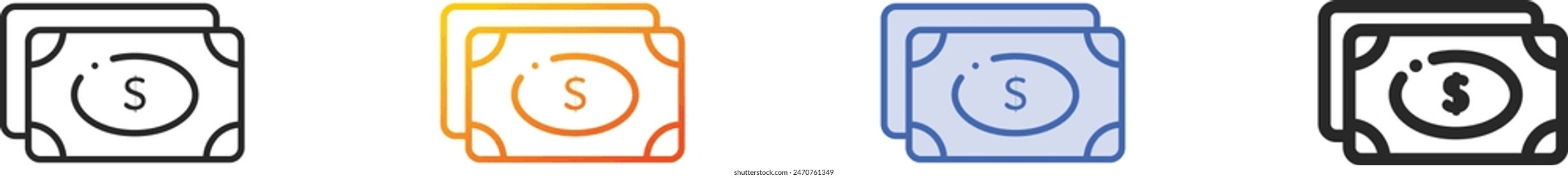 business icon.Thin Linear, Gradient, Blue Stroke and bold Style Design Isolated On White Background