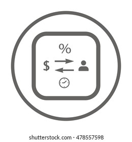  Business  icon,vector. Flat design.