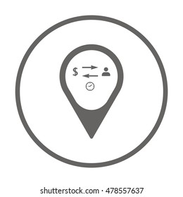  Business  icon,vector. Flat design.