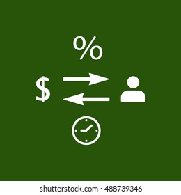  Business  icon,vector. Flat design.