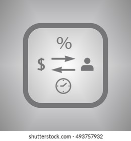  Business  icon,vector. Flat design.
