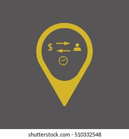  Business  icon,vector. Flat design.