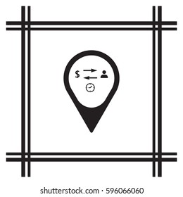  Business  icon,vector. Flat design.