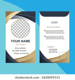 Business id card design employee identity card