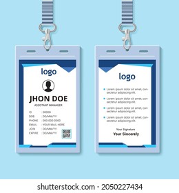 Business Id card design template. Corporate staff card with fully vector format.
