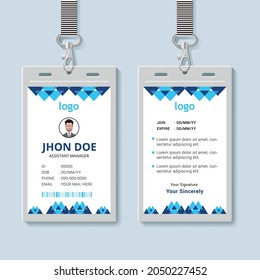 Business Id card design template. Corporate staff card with fully vector format.
