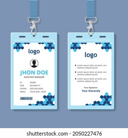 Business Id card design template. Corporate staff card with fully vector format.
