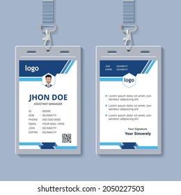 Business Id card design template. Corporate staff card with fully vector format.
