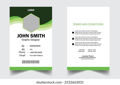 Business ID Card Design Template. Clean and Smooth. Modern Clean ID Card Template. Clean and Simple ID Card Design Template.