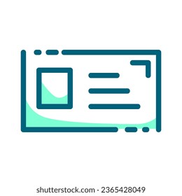 business ID card e commerce dual tones icon