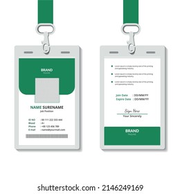 BUSINESS ID CARD WITH MINIMALIST ELEMENTS VECTOR
