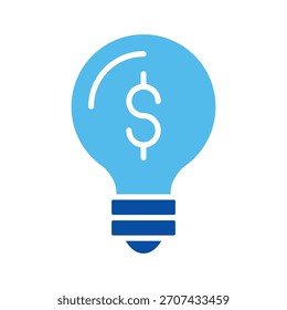 Idea De Negocio En Estilo Azul, Ilustración vectorial