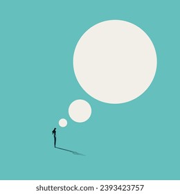 Business idea bubble minimal illustration. Symbol of thinking, brainstorming, creativity. Eps10 editable Vector concept.