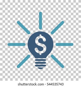 Business Idea Bulb icon. Vector pictograph style is a flat symbol, color, chess transparent background. Designed for software and web interface toolbars and menus.