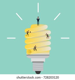 Business idea cartoon vector. free space for text.