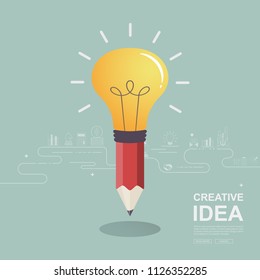 Business idea concept. big idea, finding solution, brainstorming and creative thinking. Vector illustration.