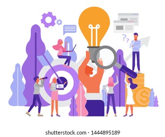 Business idea concept character vector design