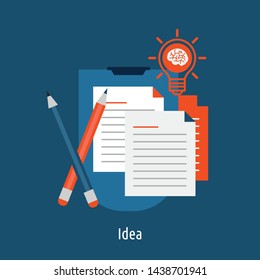 Business Idea concept with flat design