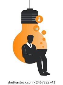 Business idea concept illustration. Vector illustration.