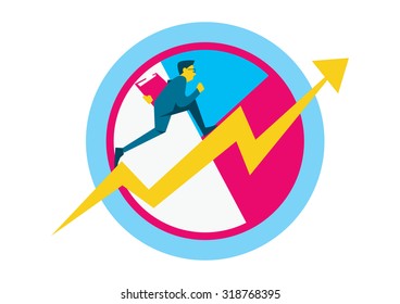 Business idea concept. Business man with idea