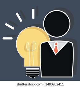 Business idea concept. Vector illustration