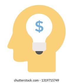 Business idea or creative idea flat icon 