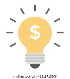 Business idea or creative idea flat icon 