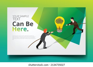 business idea creative for success isometric concept