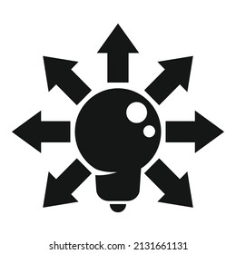 Business idea direction icon simple vector. Work team. Choose work