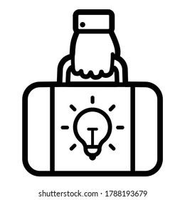 Business Idea Flat Icon Isolated On White Background