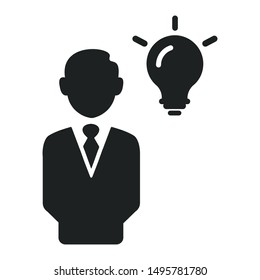 Business idea flat vector icon