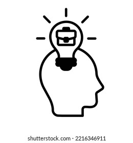 Idea de negocio Icono de vector de media glifo que puede modificarse fácilmente 

