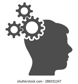 Business idea icon from Business Bicolor Set. Vector style: flat symbols, gray color, rounded angles, white background.