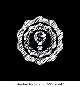 business idea icon with chalkboard texture