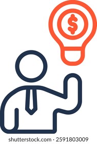 Business Idea Icon Color Line Vector Illustration