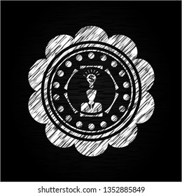 business idea icon drawn on a blackboard