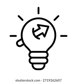 Icono de idea de negocio para el diseño