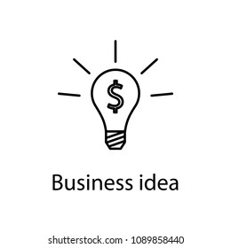 business idea icon. Element of web icon with name for mobile concept and web apps. Detailed business idea icon can be used for web and mobile. Premium icon on white background