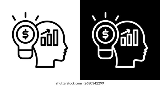 Ícone Business Idea de um vetor de estilo plano