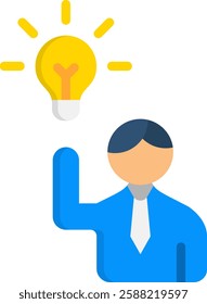 Business Idea Icon Flat Vector Illustration