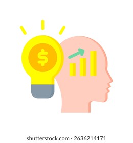 Business Idea Icon Flat Vector Illustration