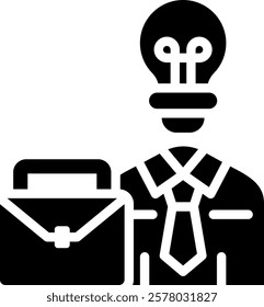 Business Idea Icon Glyph Vector Illustration