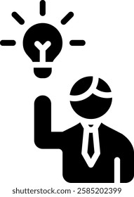 Business Idea Icon Glyph Vector Illustration