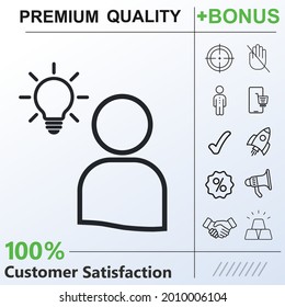 Business Idea icon graphic elements for work