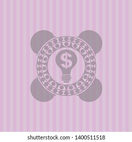business idea icon inside badge with pink background