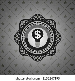 business idea icon inside black emblem