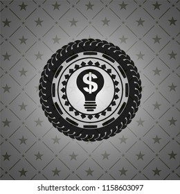 business idea icon inside black emblem