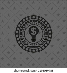 business idea icon inside black badge