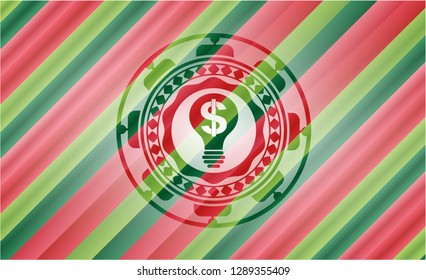 business idea icon inside christmas emblem.