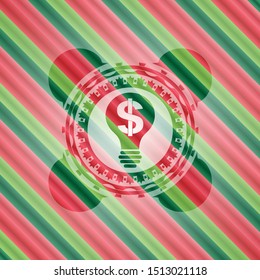 business idea icon inside christmas badge background.
